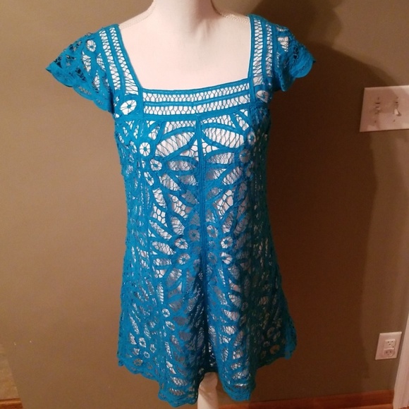Betsey Johnson Dresses & Skirts - Blue Capped Sleeve Betsy Johnson Dress Betsey Johnson Dresses & Skirts - Blue Capped Sleeve Betsy Johnson Dress